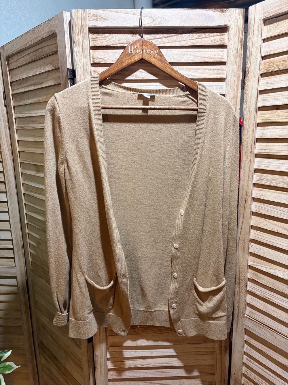 GAP Tan Button-Front Women's Cardigan